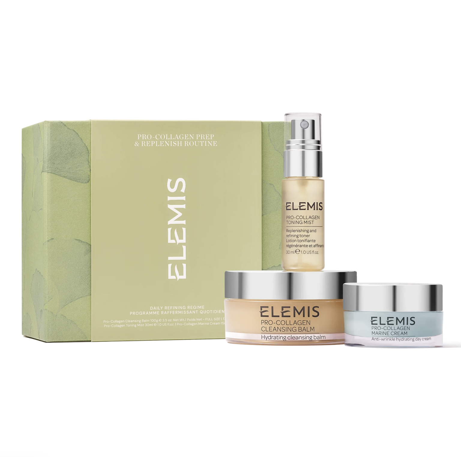 Elemis Pro-Collagen Prep & Replenish Routine - Набор Ритуал ухода за кожей Про-Колаген