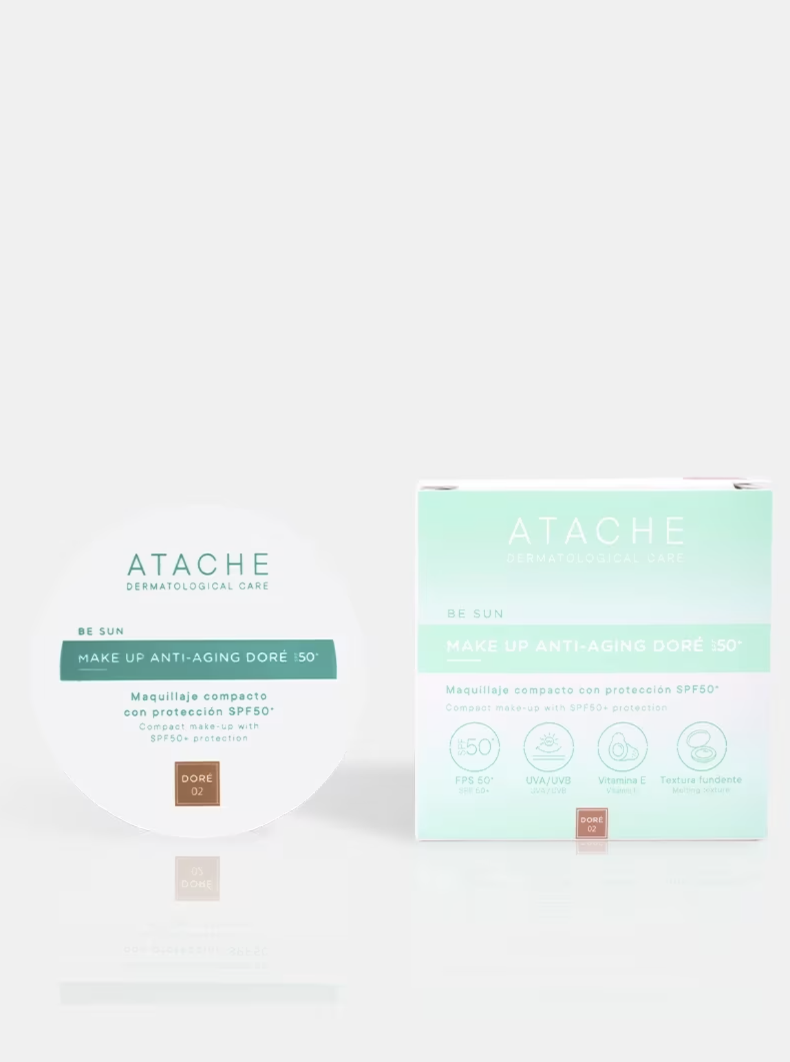 ATACHE Make Up Anti-Aging SPF 50+ Dore - Антивозрастной тонирующий кушон ATACHE Make Up Anti-Aging SPF 50+ Dore - Антивозрастной тонирующий кушон