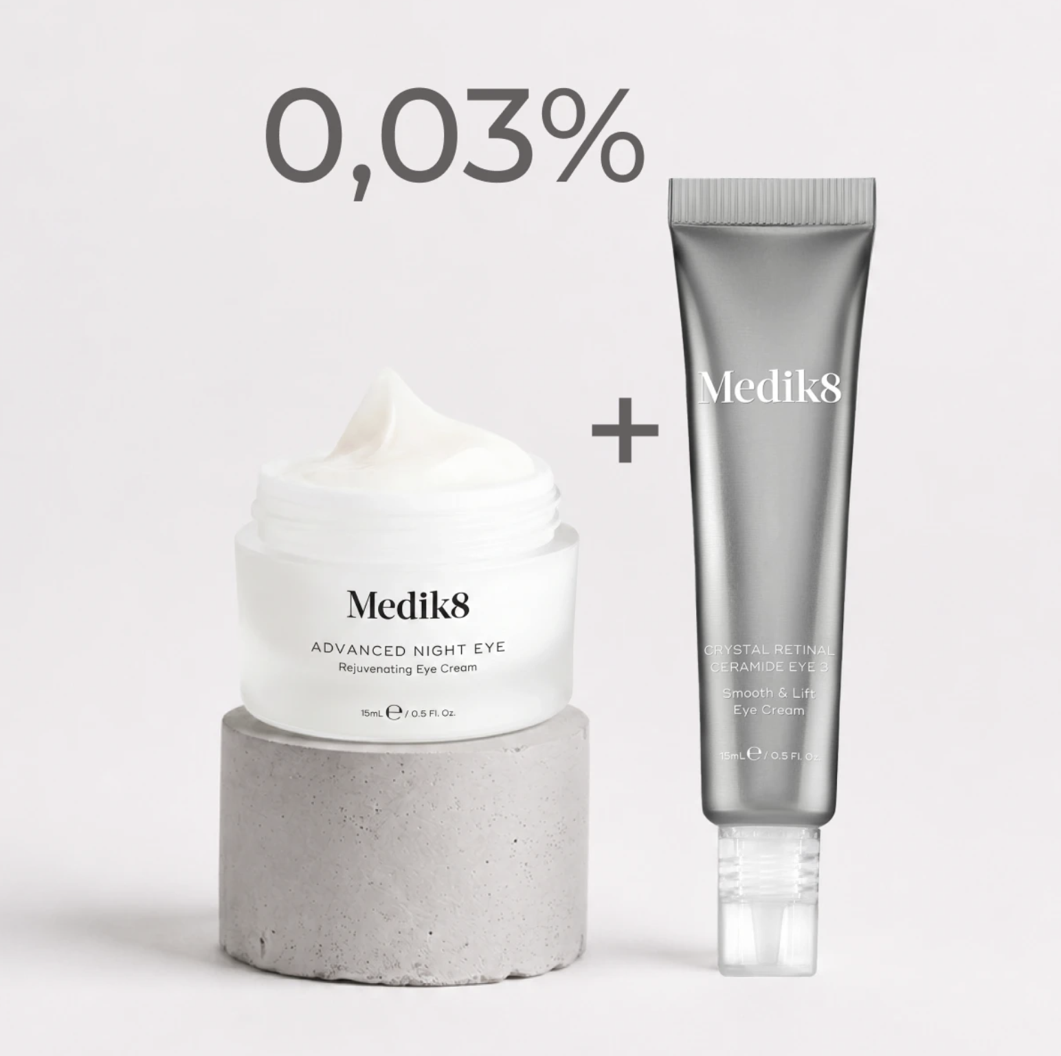 Medik8 Crystal Retinal Ceramide Eye 3 + Advanced Night Eye Set - Дует для омолодження шкіри навколо очей Medik8 Crystal Retinal Ceramide Eye 3 + Advanced Night Eye Set - Дует для омолодження шкіри навколо очей
