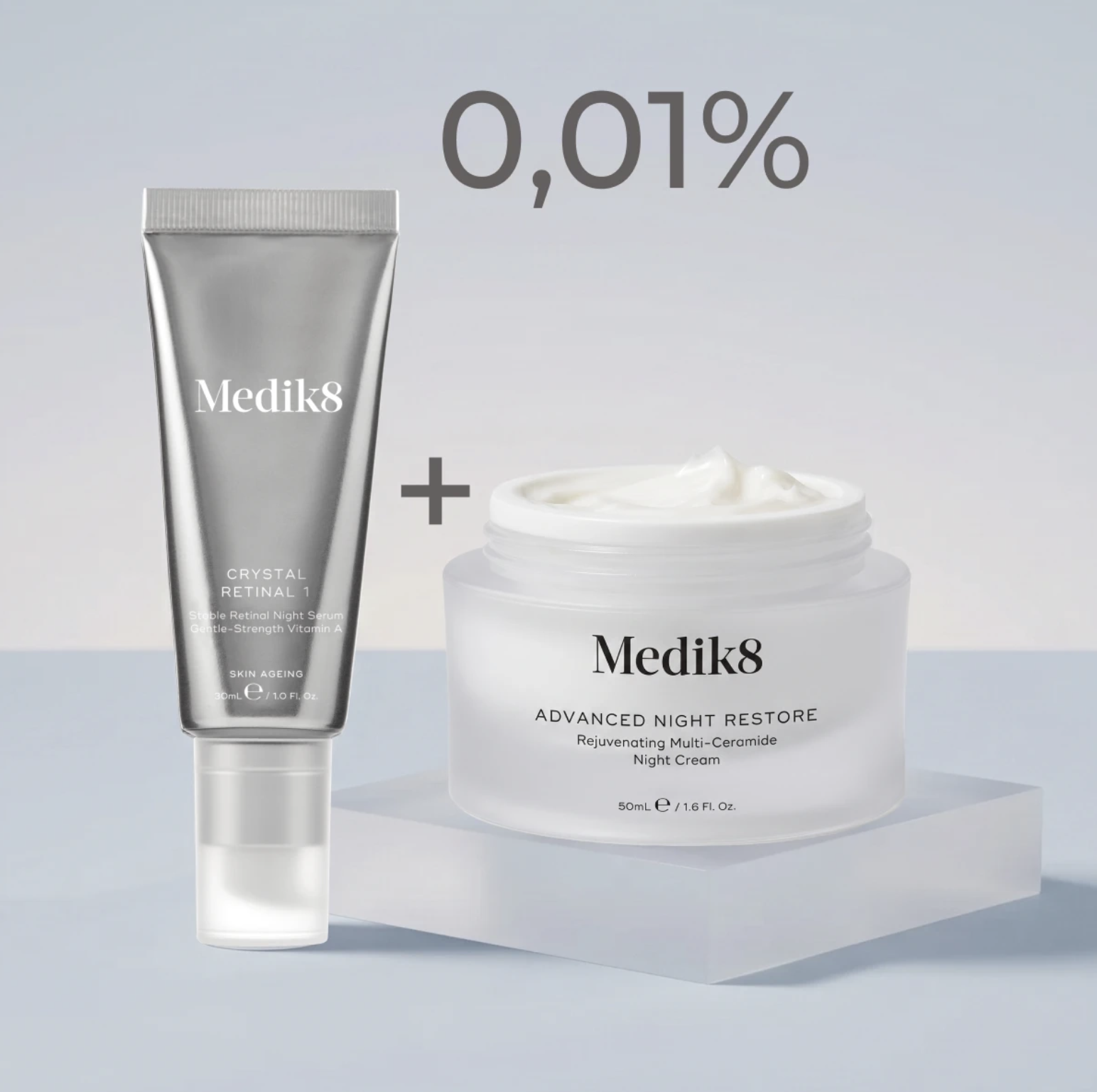 Medik8 Crystal Retinal 1 + Advanced Night Restore Set - Нічний дует для комплексного омолодження Medik8 Crystal Retinal 1 + Advanced Night Restore Set - Нічний дует для комплексного омолодження