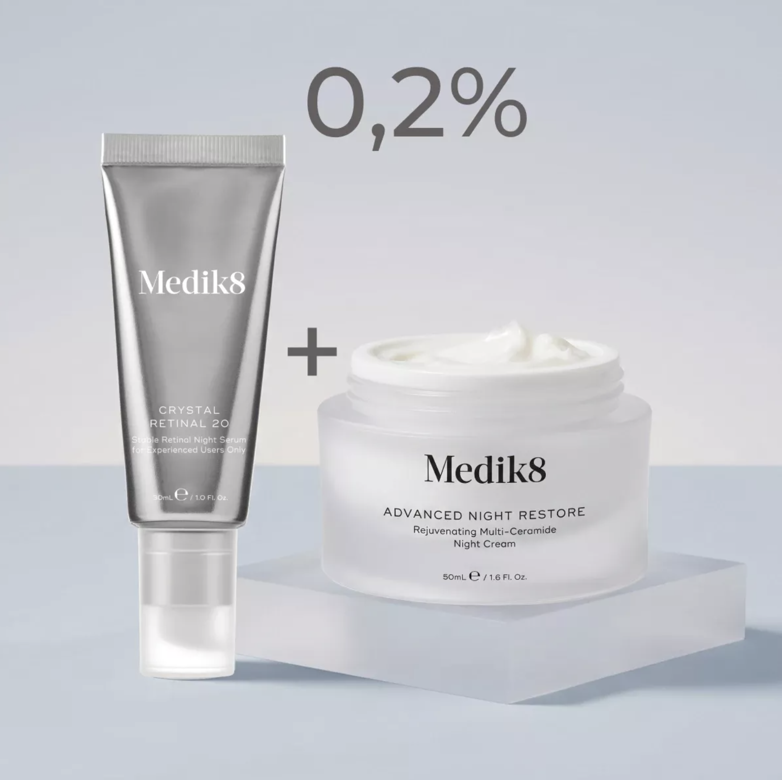 Medik8 Crystal Retinal 20 + Advanced Night Restore Set - Нічний дует для комплексного омолодження Medik8 Crystal Retinal 20 + Advanced Night Restore Set - Нічний дует для комплексного омолодження