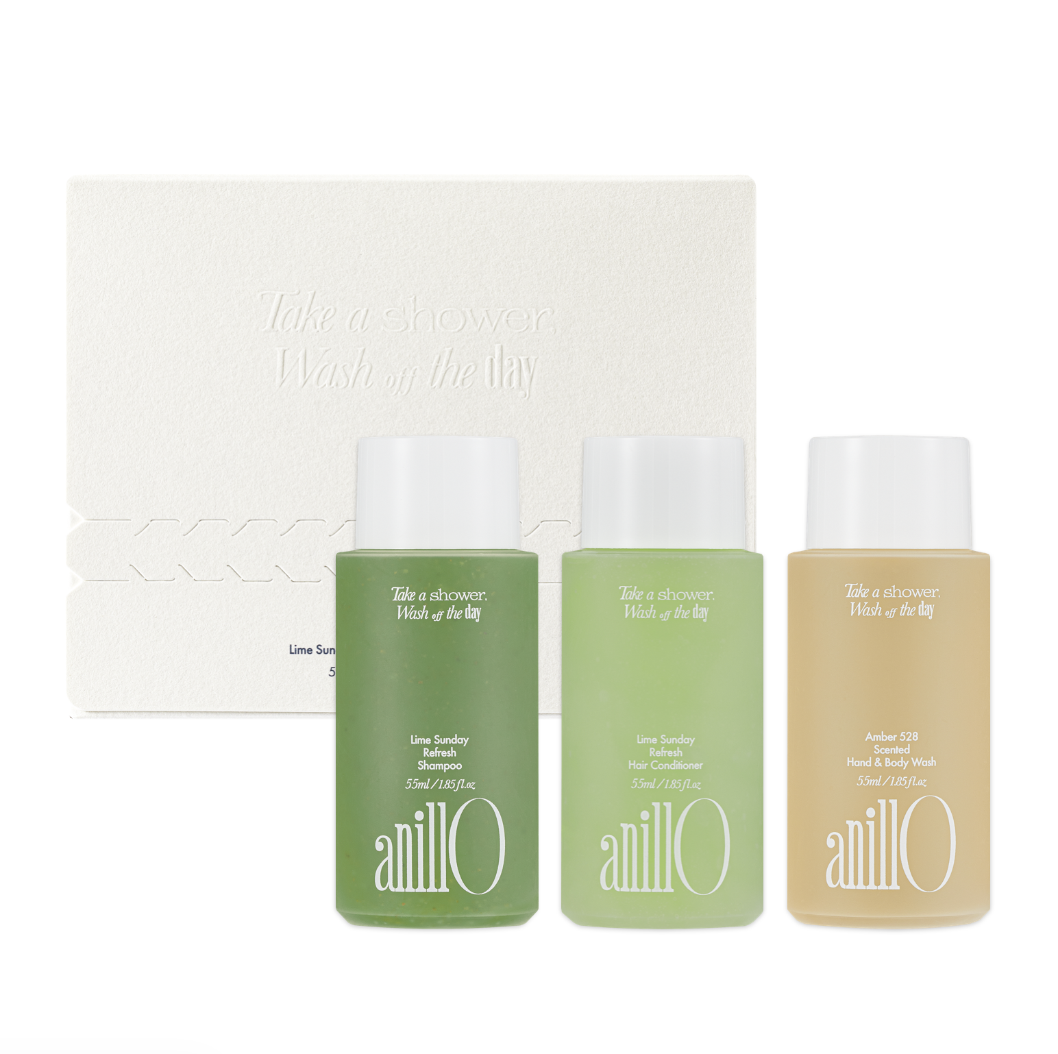 ANILLO Lime Sunday & Amber528 Travel Shower Kit - Набор для тела и волос тревел-версия