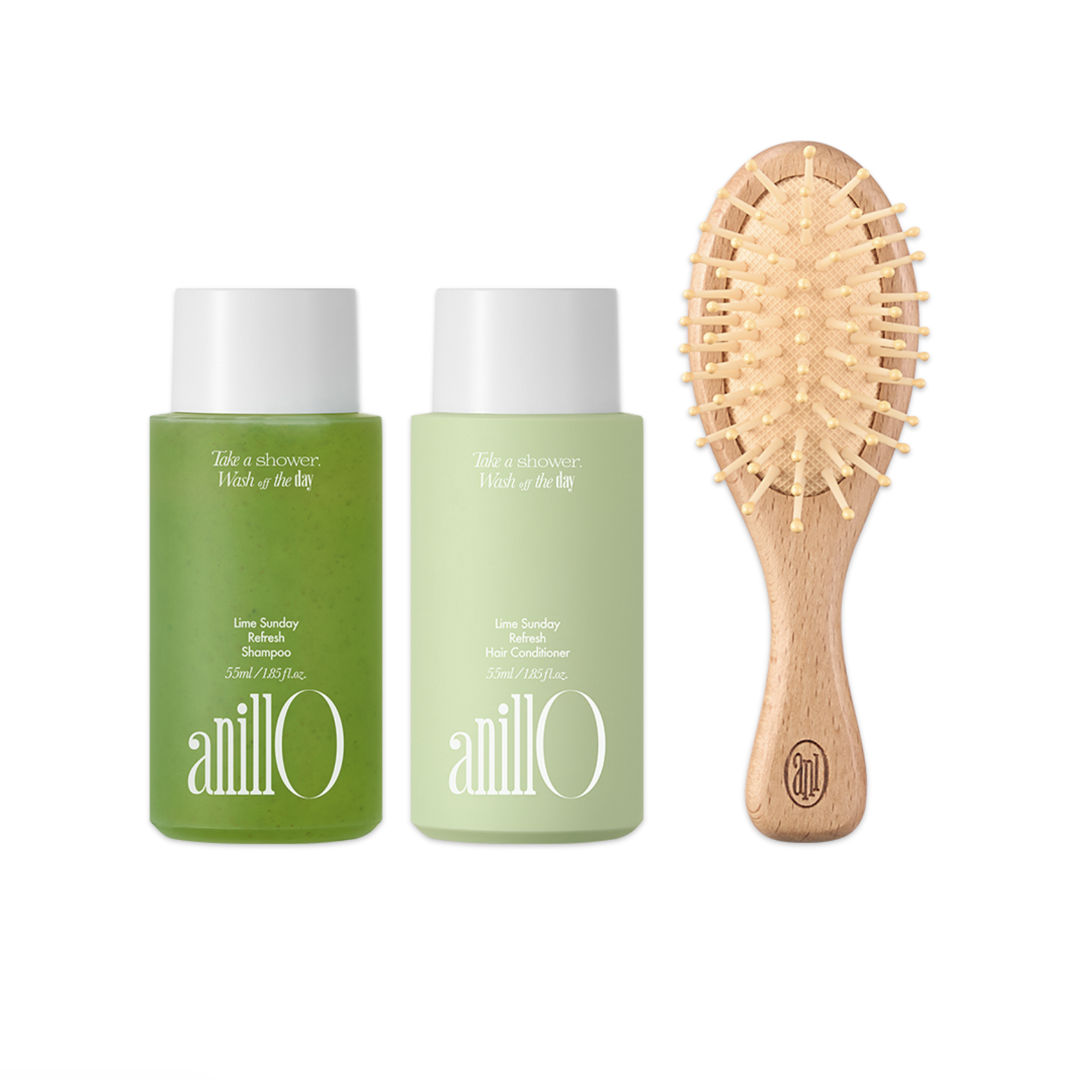 ANILLO Lime Sunday Refresh Hair and Brush Set - Набор для волос с расческой