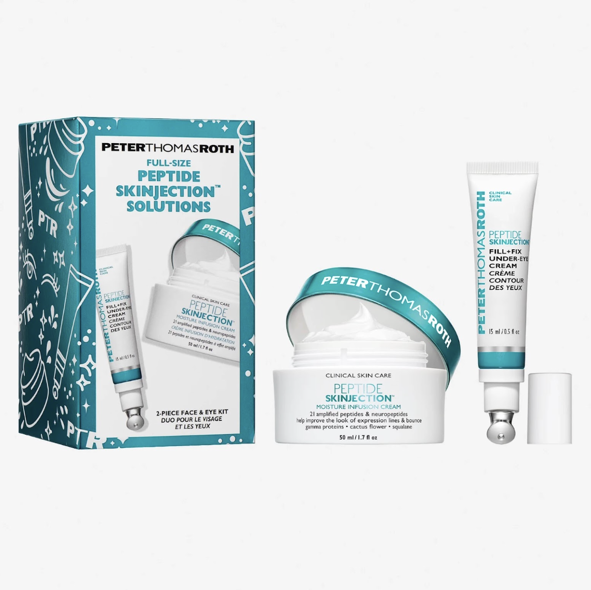Peter Thomas Roth Peptide Skinjection™ 2-Piece Kit Face & Eye Kit - Набор для интенсивного увлажнения и борьбы с морщинами