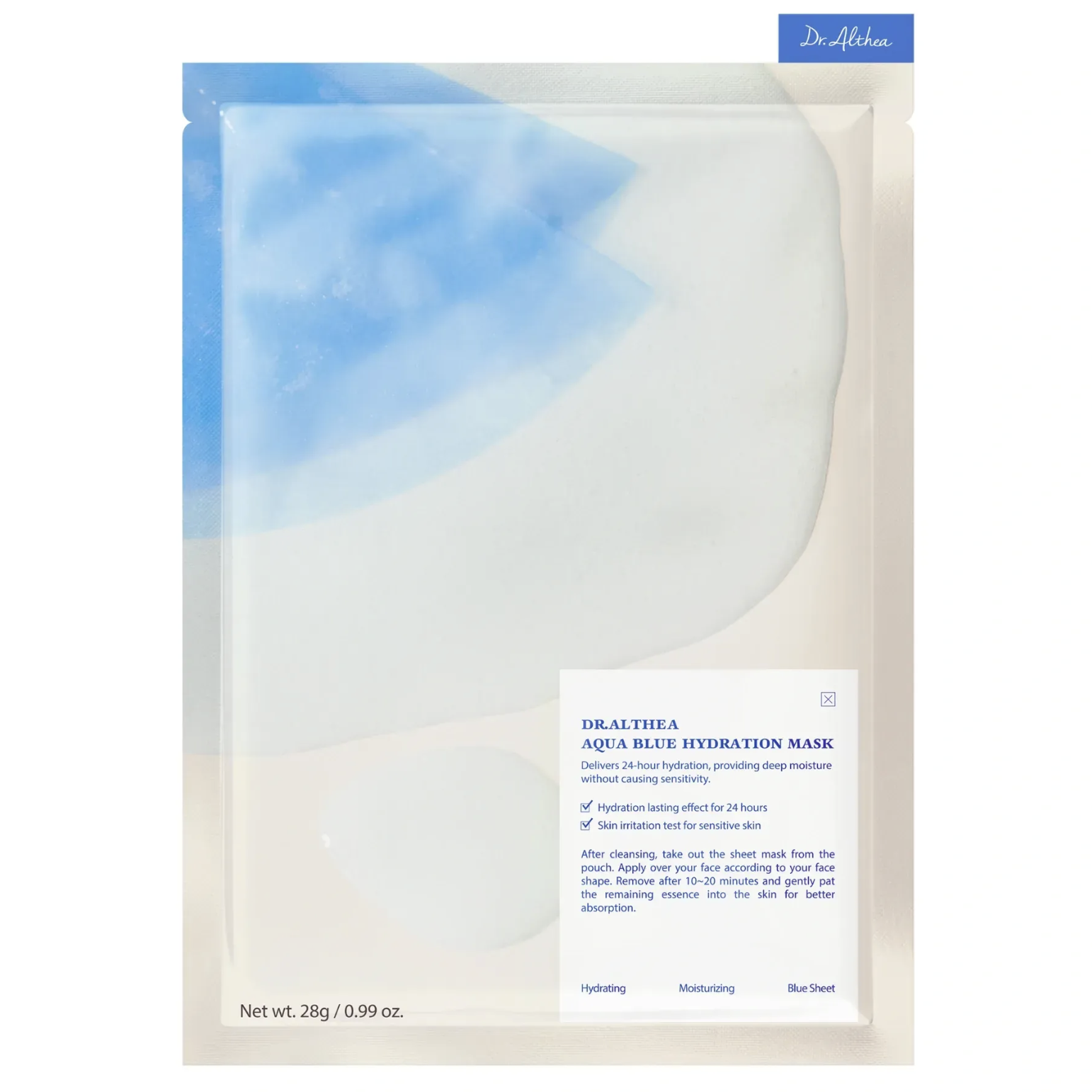Dr.Althea Aqua Blue Hydration Mask - Увлажняющая тканевая маска с азуленом