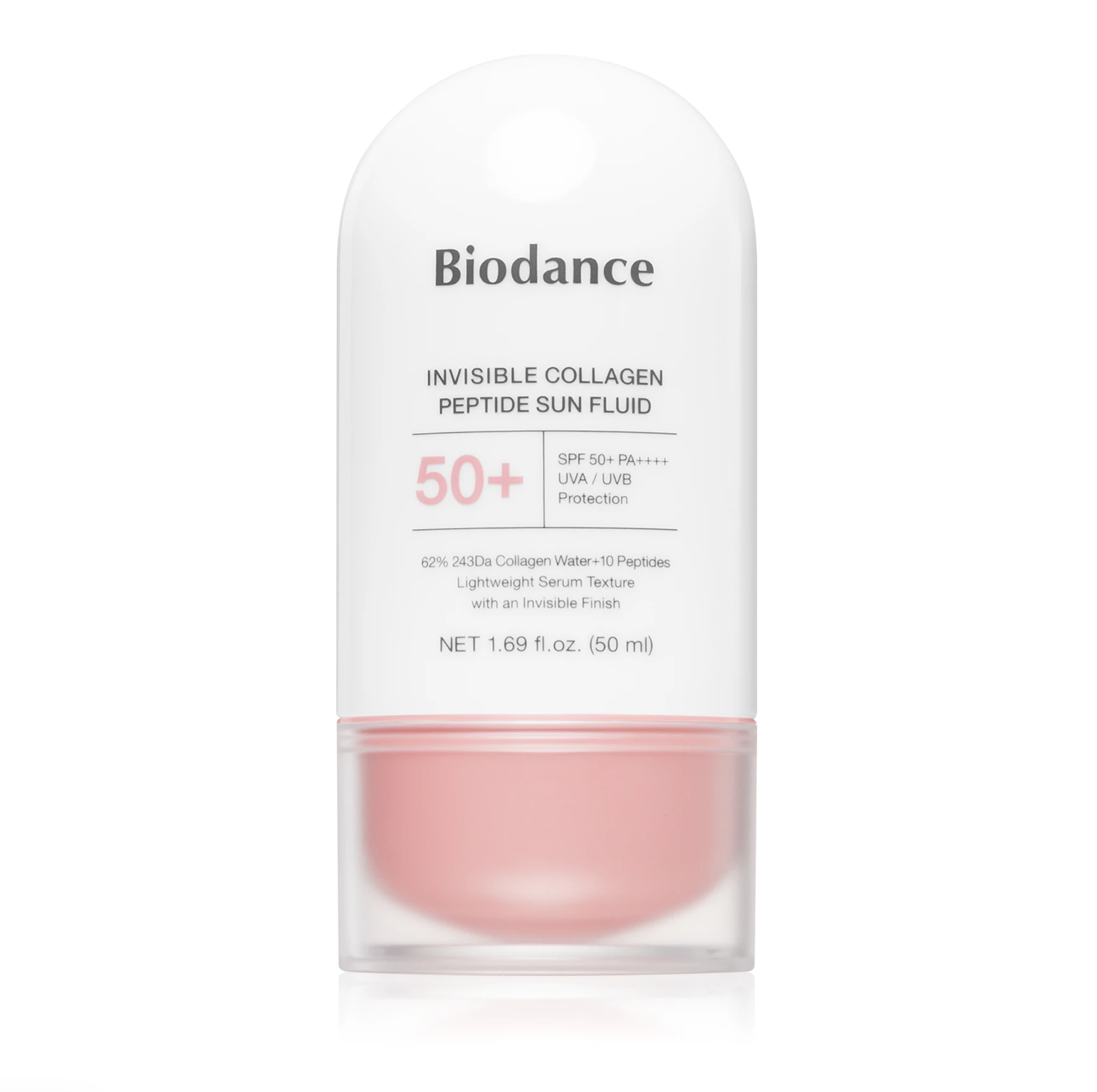 Biodance Invisible Collagen Peptide Sun Fluid SPF 50+ PA++++ - Солнцезащитный флюид с коллагеном и пептидами для лица и тела