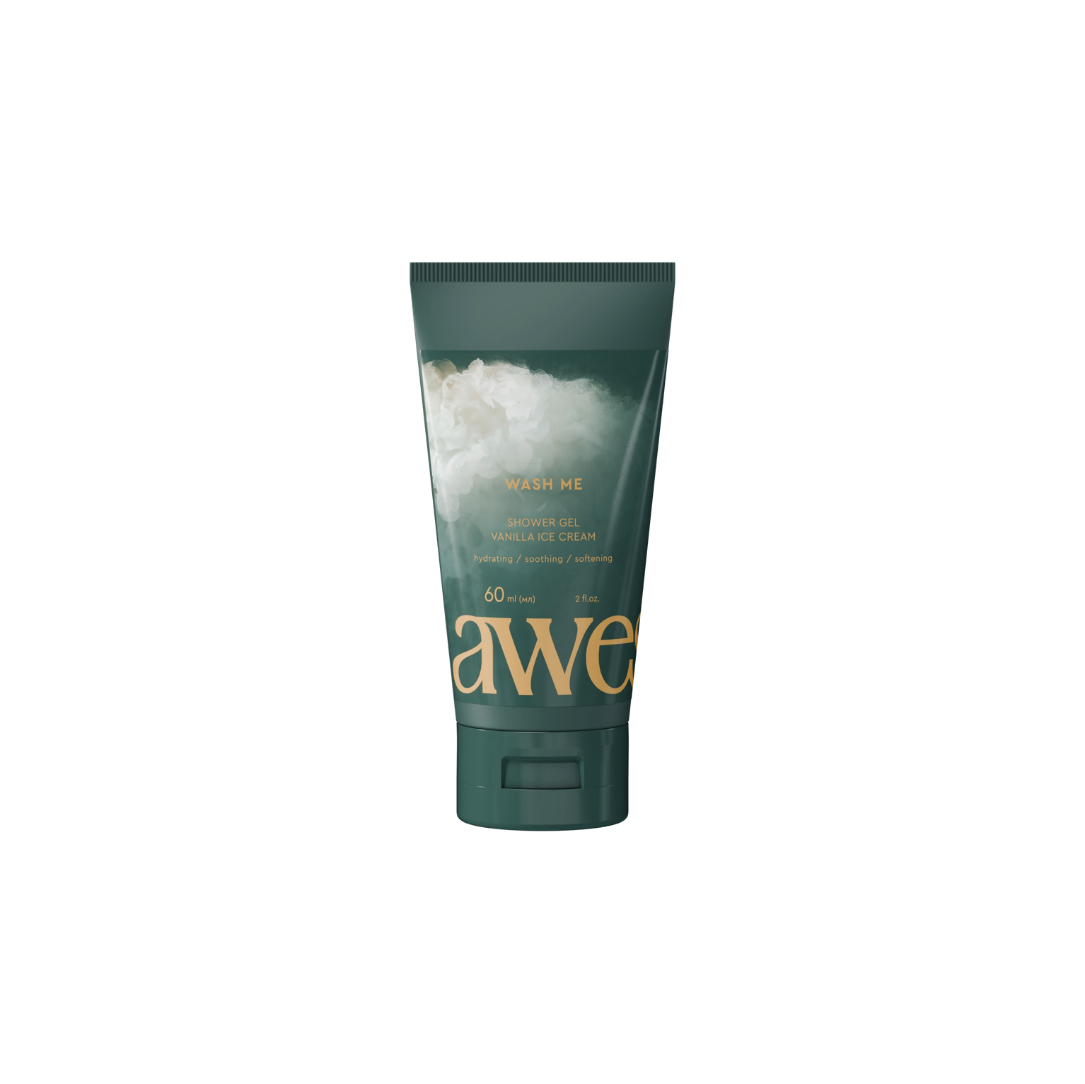 Aweskin Wash Me Shower Gel Vanilla Ice Cream Travel Size - Гель для душа тревел-версия