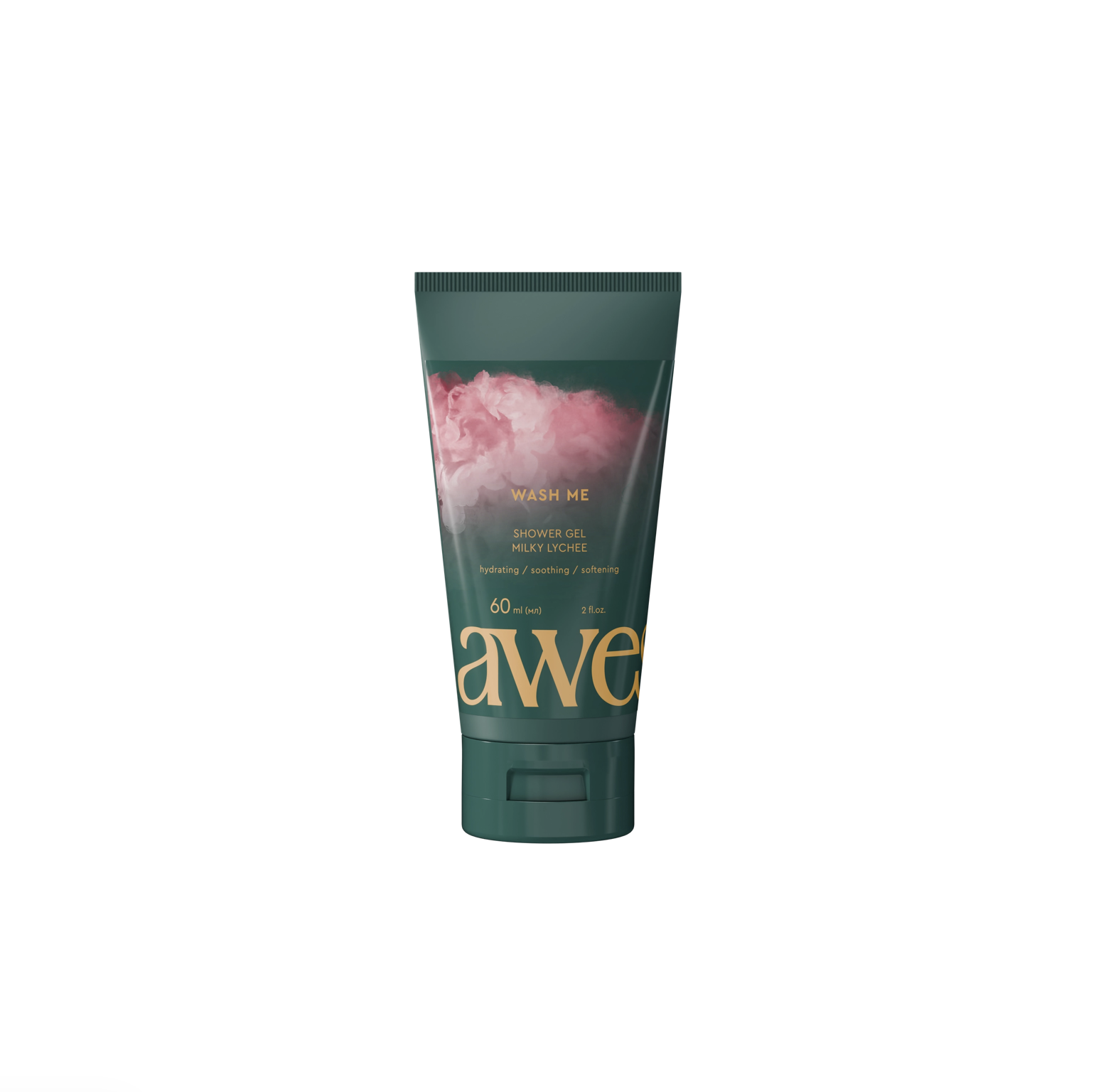 Aweskin Wash Me Shower Gel Milky Lychee Travel Size - Гель для душа тревел-версия