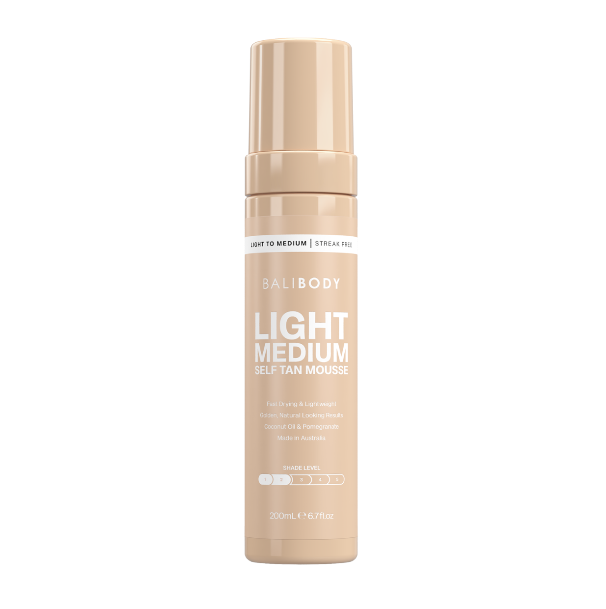 Bali Body Self Tanning Mousse Light Medium - Мусс для автозагара для тела